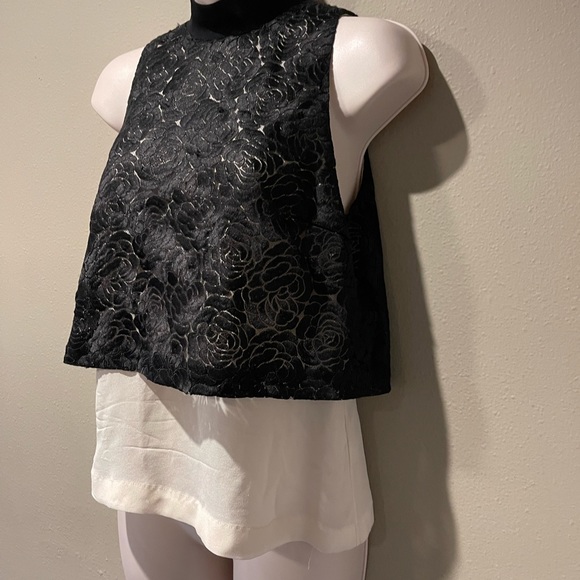 A.L.C. Lace Overlay Top 4 - Picture 5 of 11